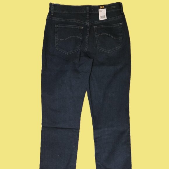 LEE Relaxed Fit NWT Est 1889 Women's 10 Short Premium Dark Jeans Denim Stretch - Picture 3 of 6